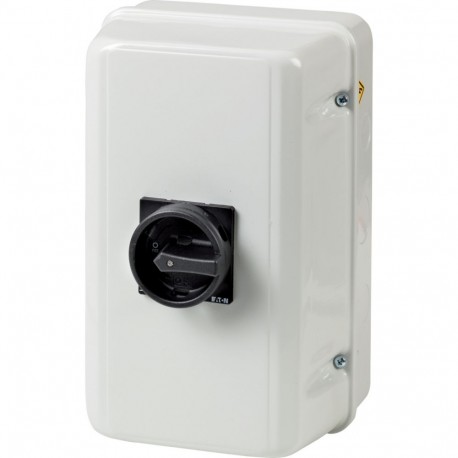 EATON - MOELLER T3-4-15682/ST/SVB-SW T3-4-15682/ST/SVB-SW 201719 EATON ELECTRIC Main switch, +steel enclosure, 6p+1N/O+1N/C, Ie 25A, handle black..