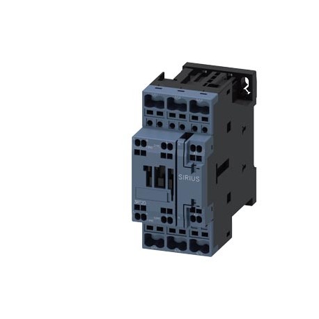 Siemens 3RT2024-2AL20 power contactor, AC-3e/AC-3, 12 A, 5.5 kW / 400 V, 3-pole, 230 V AC, 50/60 Hz, auxilia..