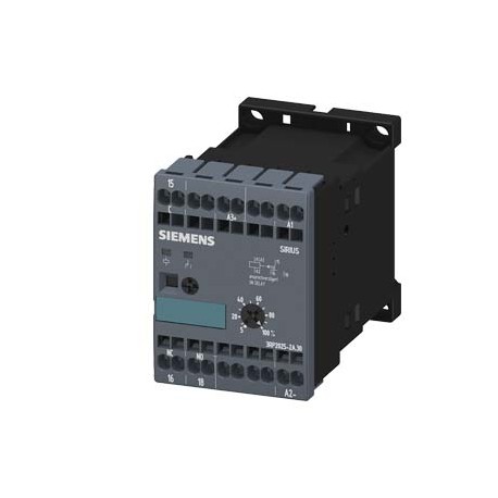 Siemens 3RT2025-2BG40 power contactor, AC-3 17 A, 7.5 kW / 400 V 1 NO + 1 NC, 125 V DC, 3-pole, Size S0 Spri..