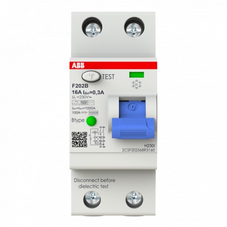 ABB 2CSF202568R1630 2CSF202568R1630 ABB Int.dif.F202B-63/0.03 2p 63 B 30mA