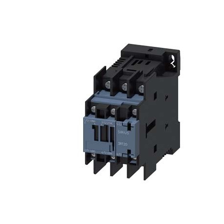 Siemens 3RT2027-4VB40 Contactor relay, AC-3 32 A, 15 kW / 400 V 1 NO + 1 NC 24 V DC, with integrated diode c..