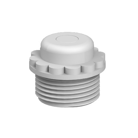 Obo-bettermann 90 M25 GE OBO BETTERMANN Screw-in nipple closed version, M25, Light grey, 7035, Polyethylene, PE