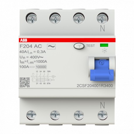 Abb 2CSF204001R2400 F204 AC-40/0,1 Residual Current Dev.