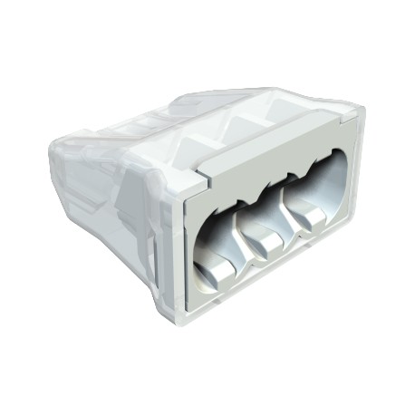 Obo-bettermann 61 325 LGR OBO BETTERMANN Plug-in terminal screwless terminal, 3x2,5mm2, Light grey, 7035, Polyamide..