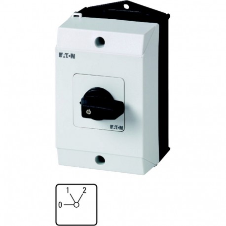 Eaton-moeller T0-1-91/I1 Y7-207080 EATON ELECTRIC step switch for heating, Contacts: 2, 20 A, front plate: 0-2, 60 ..