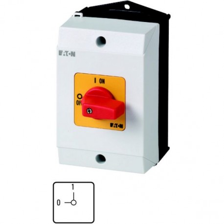 Eaton-moeller T0-2-8900/I1-RT Y7-207110 EATON ELECTRIC On-Off switch, 3 pole + N, 20 A, Emergency-Stop function, 90..
