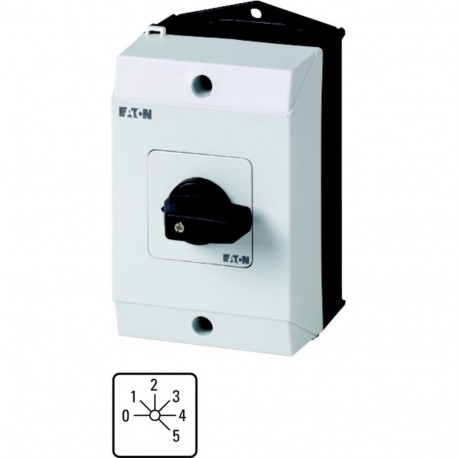 EATON - MOELLER T0-3-8243/I1 T0-3-8243/I1 207128 Y7-207128 EATON ELECTRIC Step switches, Contacts: 5, 20 A, front plate: 0-5, 45 °, 5 ste..