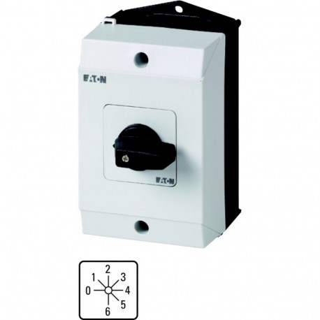 Eaton-moeller T0-3-8244/I1 Y7-207129 EATON ELECTRIC Step switches, Contacts: 6, 20 A, front plate: 0-6, 45 °, 6 ste..