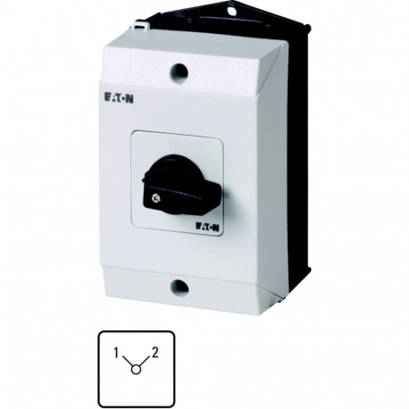 EATON - MOELLER T3-1-8220/I2 T3-1-8220/I2 207171 Y7-207171 EATON ELECTRIC Changeoverswitches, Contacts: 2, 32 A, front plate: 1-2, 90 °, ..
