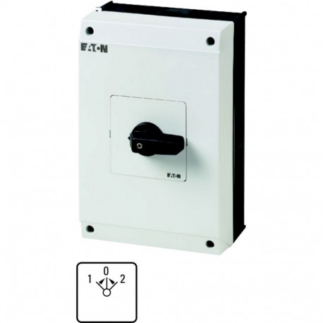EATON - MOELLER T5B-3-8228/I4 T5B-3-8228/I4 207225 Y7-207225 EATON ELECTRIC Reversing switches, Contacts: 5, 63 A, front plate: 1 0 2, 45 ..