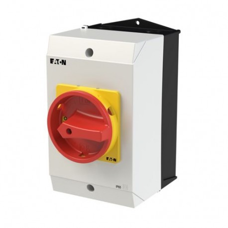 Eaton-moeller P3-63/I3/SVB Y7-207335 EATON ELECTRIC Main switch, +housing, 3p, 63A, handle red yellow, lockable