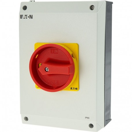EATON - MOELLER P3-63/I4/SVB P3-63/I4/SVB 207343 Y7-207343 EATON ELECTRIC Main switch, 3 pole, 63 A, Emergency-Stop function, Lockable in..