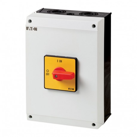 Eaton-moeller P3-100/I5-RT Y7-207382 EATON ELECTRIC On-Off switch, 3 pole, 100 A, Emergency-Stop function, surface ..