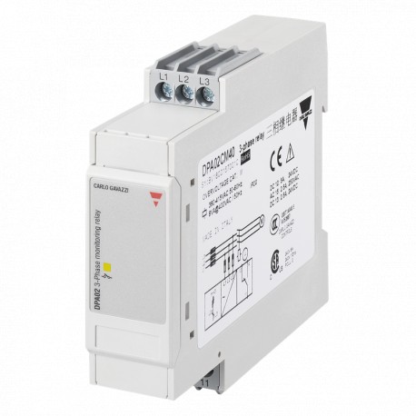 Carlo-gavazzi DPA02CM23 CARLO GAVAZZI SIZE 22,5 mm POWER SUPPLY RANGE 208÷240 VAC MONITORING FUNCTION Phase sequence MOUTI..
