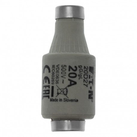 Eaton-moeller FUSE-D2 20A T GL/GG 500VAC E27 EATON ELECTRIC Fuse-link, LV, 20 A, AC 500 V, D2, gL/gG, IEC, time-delay