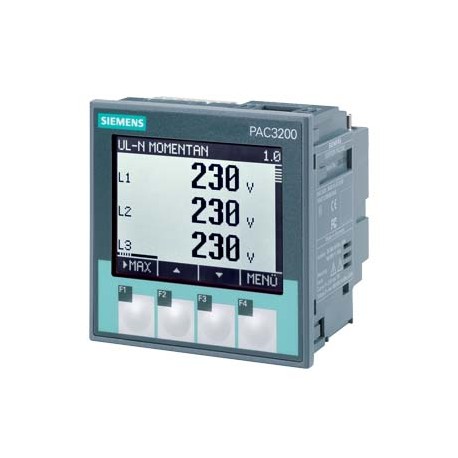 Siemens 7KM2112-0BA00-3AA0 SENTRON, measuring device, 7KM PAC3200, LCD, L-L: 690 V, L-N: 400 V, 5 A, 3-phase..