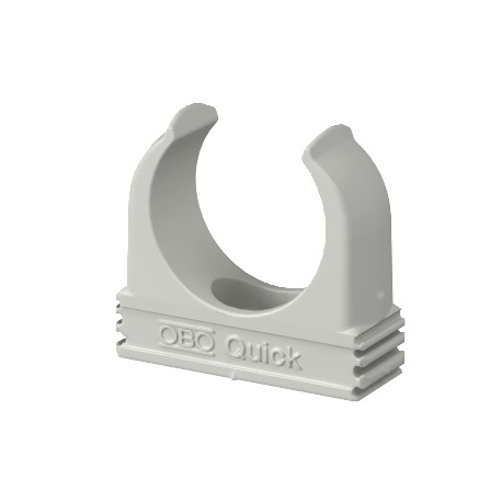 OBO BETTERMANN 2955 F M40 STGR 2955 F M40 STGR 2149327 OBO BETTERMANN Quick clip flame-resistant, M40, Stone grey, 7030, Polypropylene, PP