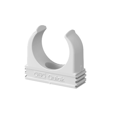 Obo-bettermann 2955 F M20 RW OBO BETTERMANN Quick clip flame-resistant, M20, Pure white, 9010, Polypropylene, PP