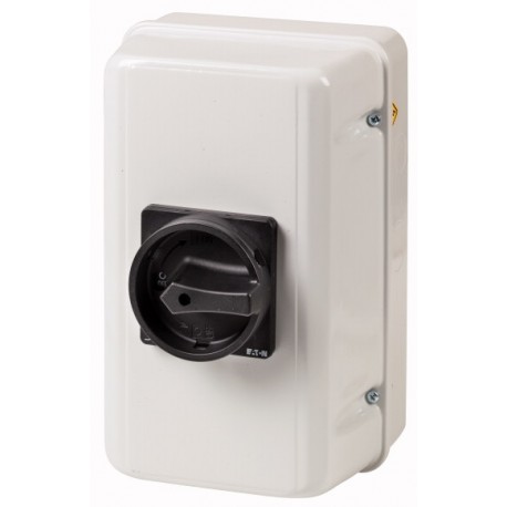 EATON - MOELLER T5B-4-15682/ST/SVB-SW T5B-4-15682/ST/SVB-SW 215329 EATON ELECTRIC Main switch, +steel enclosure, 6p+1N/O+1N/C, Ie 63A, handle blac..