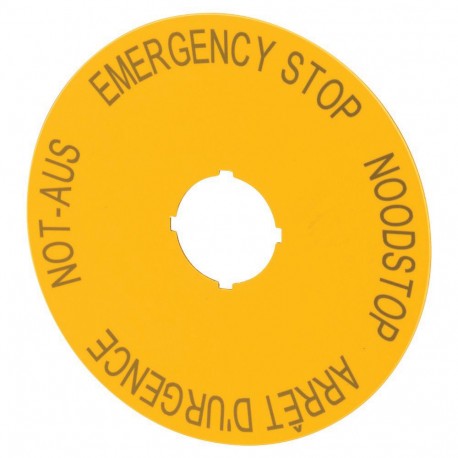 Eaton-moeller M22-XAK3 Y7-216467 EATON ELECTRIC Label, emergency switching off, yellow, D 90mm, 4 languages, DE, EN..