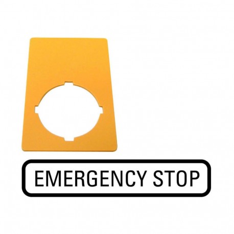 Eaton-moeller M22-XZK-GB99 Y7-216472 EATON ELECTRIC Label, emergency switching off, yellow, HxW 50x33mm, emergency-..
