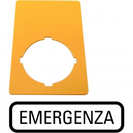 Eaton-moeller M22-XZK-I99 Y7-216474 EATON ELECTRIC Label, emergency switching off, yellow, HxW 50x33mm, EMERGENZA
