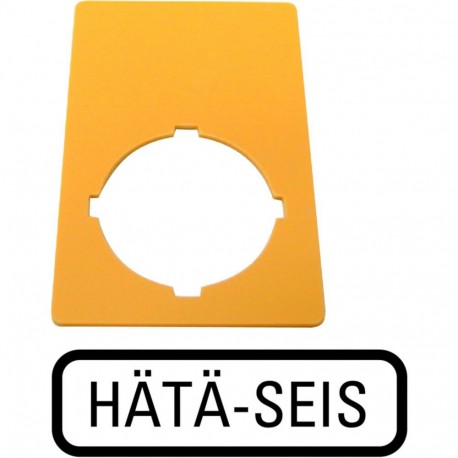 Eaton-moeller M22-XZK-SF99 Y7-216477 EATON ELECTRIC Label, emergency switching off, yellow, HxW 50x33mm, HÄTÄ-SEIS