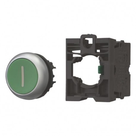 EATON - MOELLER M22-D-G-X1/K10 M22-D-G-X1/K10 216512 Y7-216512 EATON ELECTRIC Pushbutton actuator, 1N/O, flush, green, front mount