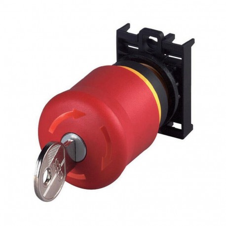 EATON - MOELLER M22-PVS/K01 M22-PVS/K01 216514 Y7-216514 EATON ELECTRIC Emergency switching off key-operated button, 1 N/C, front mount