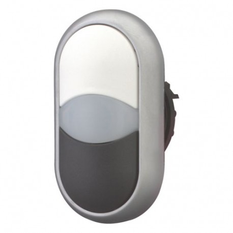 Eaton-moeller M22-DDL-WS Y7-216704 EATON ELECTRIC Double actuator pushbutton, +indicator light, white/white/black