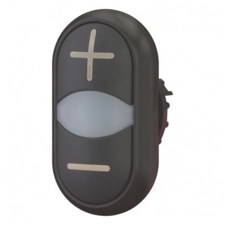EATON - MOELLER M22S-DDL-S-X4/X5 M22S-DDL-S-X4/X5 218146 Y7-218146 EATON ELECTRIC Double actuator pushbutton + indicator light, black +/white..