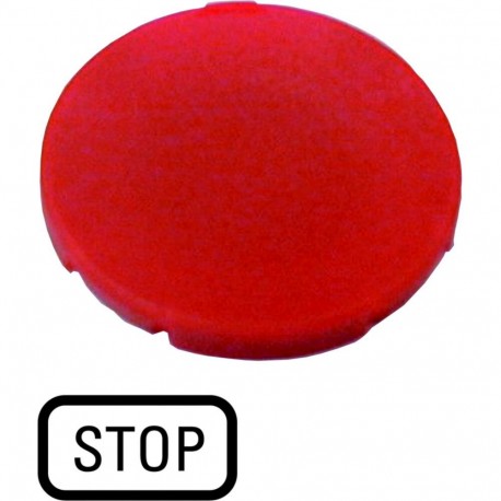 EATON - MOELLER M22-XD-R-GB0 M22-XD-R-GB0 218194 Y7-218194 EATON ELECTRIC Button plate, flat red, STOP