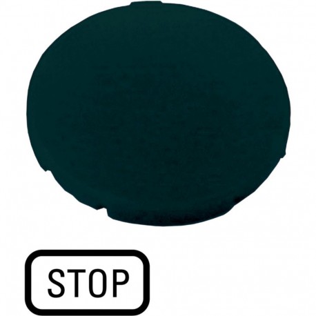Eaton-moeller M22-XD-S-GB0 Y7-218195 EATON ELECTRIC M22-XD-S-GB0Q Button plate, flat black, STOP