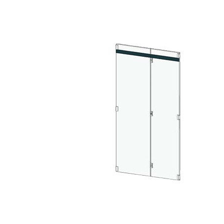 Siemens 8PQ2197-0BA36 SIVACON S4 door, IP55, W: 350 mm, rotary handle for profile semicylinder, hinge: right