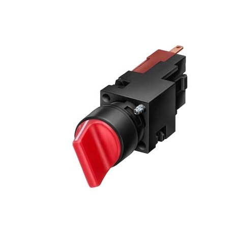 SIEMENS 3SB2202-2AC01 3SB2202-2AC01 SIEMENS Selector switch, 16 mm, round, plastic, red, 2 switch positions O-I, latching, actuati..