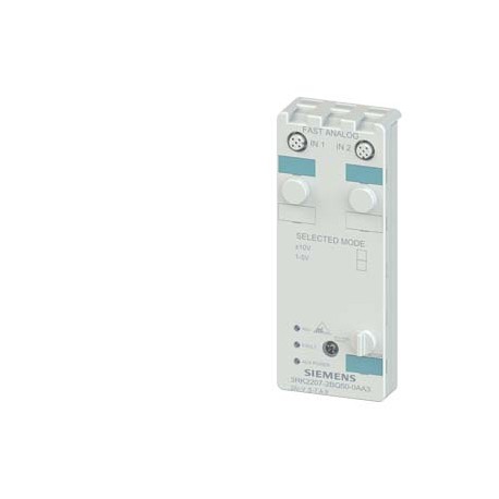Siemens 3RK2207-2BQ50-0AA3 AS-i compact module K60 analog A/B slave, 2 AI, IP67 2 x input, Voltage +/- 10 V ..
