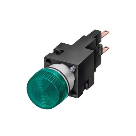 Siemens 3SB2224-6BH06 Indicator light, 16 mm, round, plastic, clear, Lampholder W2 x 4.6 d, with incandescen..