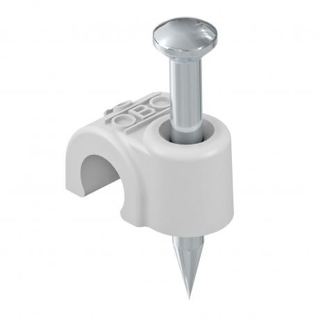 OBO BETTERMANN 2006 25 LGR 2006 25 LGR 2227428 OBO BETTERMANN ISO nail clip , 6mm, L25, Light grey, 7035, Polypropylene, PP