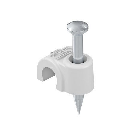 OBO BETTERMANN 2014 50 LGR 2014 50 LGR 2228122 OBO BETTERMANN ISO nail clip , 14mm, L50, Light grey, 7035, Polypropylene, PP