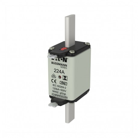 EATON - MOELLER NH FUSE 224A 500V GL/GG SIZE 02 NH FUSE 224A 500V GL/GG SIZE 02 224NHG02BI EATON ELECTRIC Fuse-link, LV, 224 A, AC 500 V, NH02, gL/gG, IEC, ..