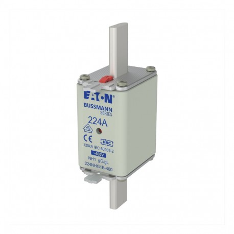 EATON - MOELLER NH FUSE 224A 400V GG/GL SIZE 1 NH FUSE 224A 400V GG/GL SIZE 1 224NHG1B-400 EATON ELECTRIC Fuse-link, LV, 224 A, AC 400 V, NH02, gL/gG, IEC,..