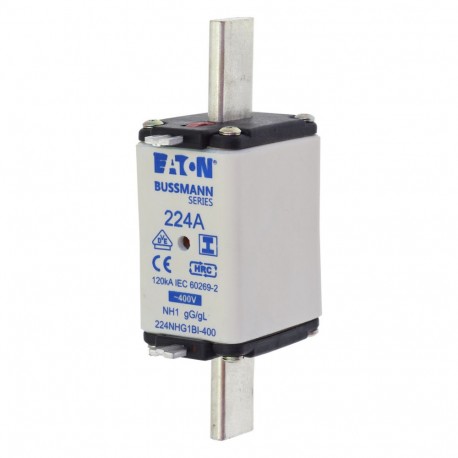 EATON - MOELLER NH FUSE 224A 400V GG/GL SIZE 1 NH FUSE 224A 400V GG/GL SIZE 1 224NHG1BI-400 EATON ELECTRIC cartridge fuse, BT 224 A, AC 400 V, NH1, gL/gG, ..