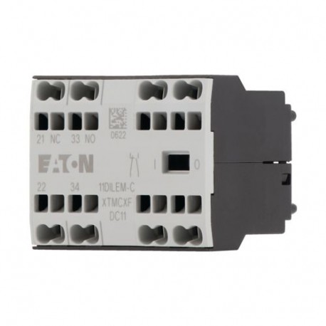 Eaton-moeller 11DILEM-C Y7-230255 EATON ELECTRIC Auxiliary contact, 1N/O+1N/C, surface mounting, spring clamp conne..