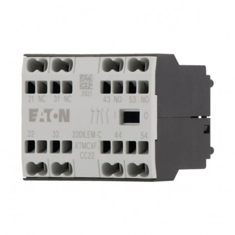 Eaton-moeller 22DILEM-C Y7-230256 EATON ELECTRIC XTMCXFCC22 Auxiliary contact, 2N/O+2N/C, surface mounting, spring ..