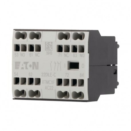 Eaton-moeller 22DILE-C Y7-230260 EATON ELECTRIC Auxiliary contact, 2N/O+2N/C, surface mounting, spring clamp connec..