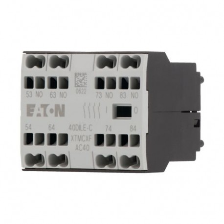 Eaton-moeller 40DILE-C Y7-230263 EATON ELECTRIC Auxiliary contact, 4N/O, surface mounting, spring clamp connection