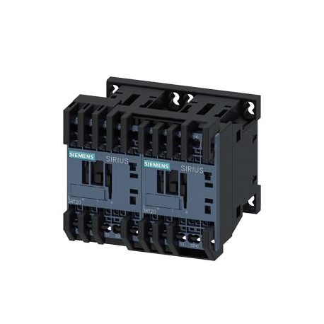 Siemens 3RA2316-8XB30-1AB0 reversing contactor assembly, AC-3e/AC-3, 9 A, 4 kW / 400 V, 3-pole, 24 V AC, 50/..