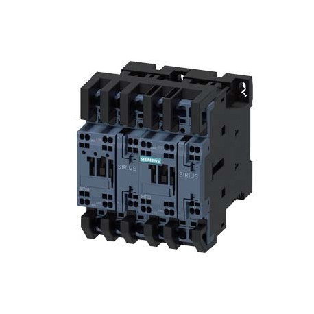 Siemens 3RA2325-8XD30-1DM4 reversing contactor assembly, AC-3e/AC-3, 17 A, 7.5 kW / 400 V, 3-pole, 220 V DC,..