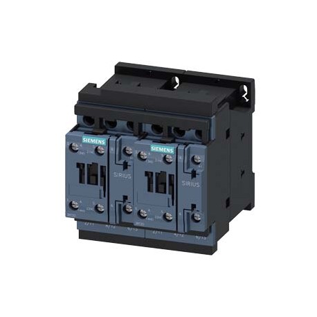 Siemens 3RA2326-8XE30-1BB4 Reversing contactor assembly for 3RA27 AC-3, 11 kW/400 V, 24 V DC 3-pole, Size S0..