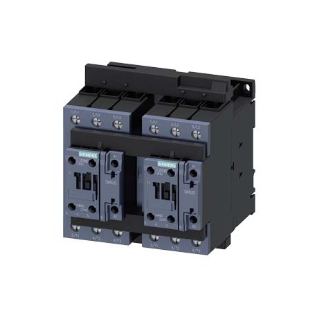 Siemens 3RA2336-8XB30-1NB3 Reversing contactor assembly AC-3, 22 kW/400 V, AC/DC 20-33V 3-pole, Size S2 scre..